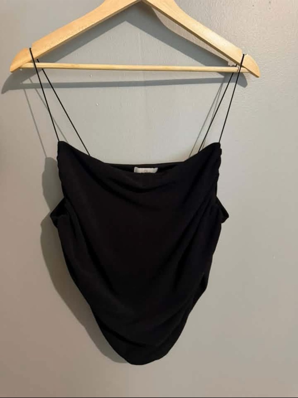 H&M Black Cowl Neck Spaghetti Strap Camisole